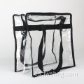 Bolsa de bolso de vinilo de vinilo transparente con correa para el hombro